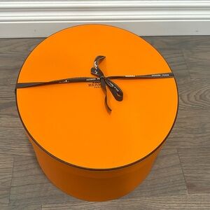 Authentic Hermes Hat Box/Storage Box/Gift Box + Large Hermes Carrier Bag.